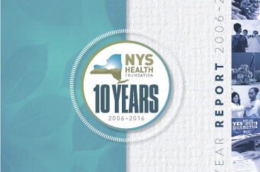 New York State Health Foundation five-year report cover.